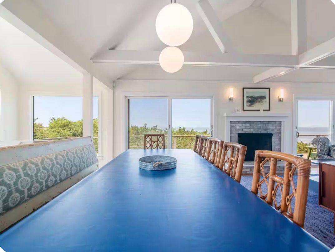 Sunlit dining room at the Cape Cod retreat home