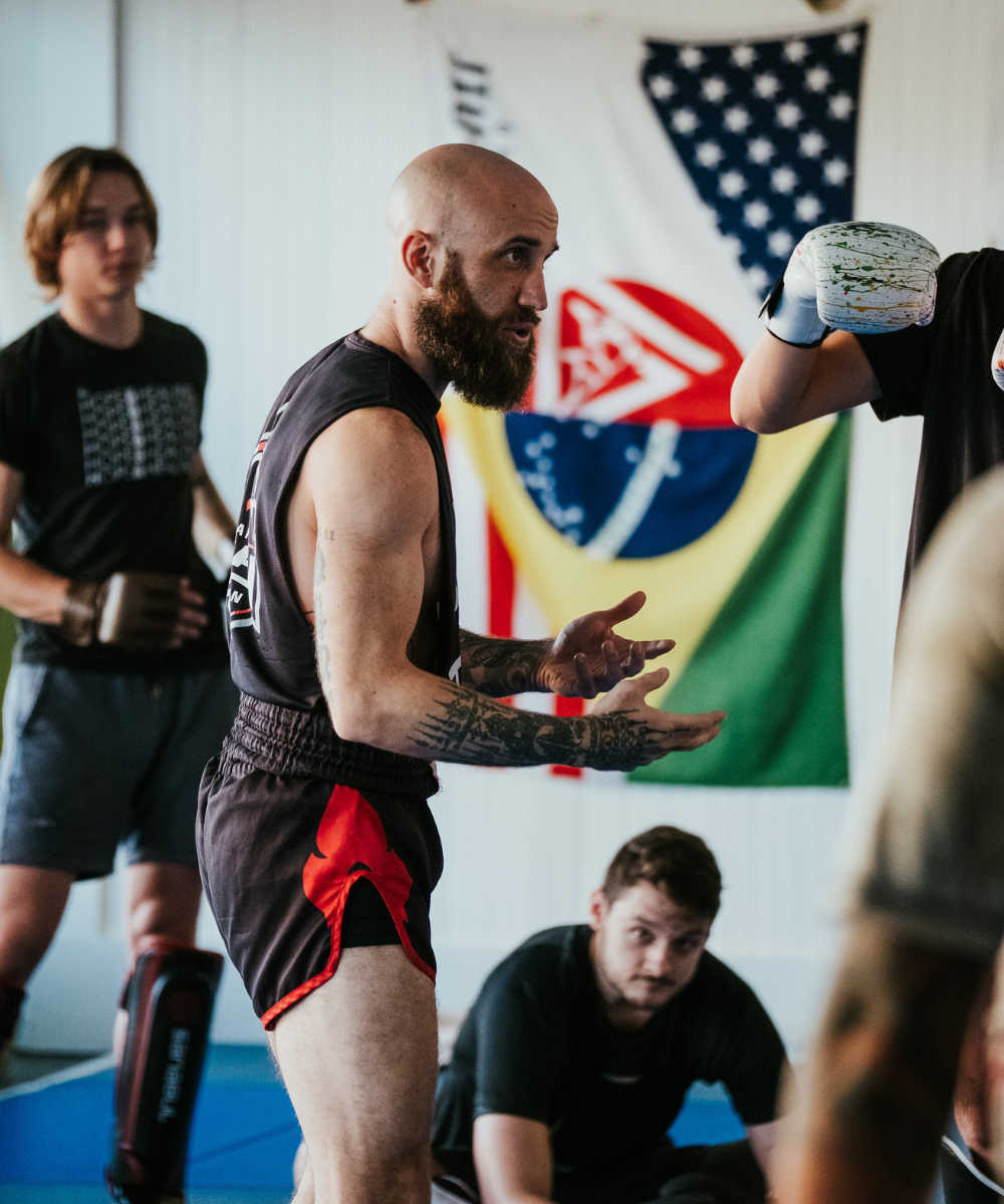 Sean Fagan coaching Muay Thai