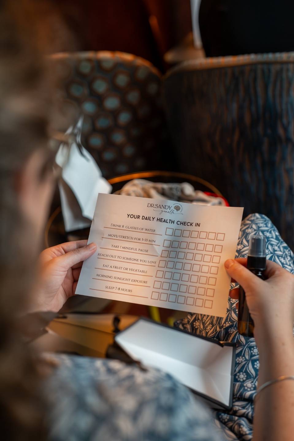 A reflection card used during a wellbeing gathering
