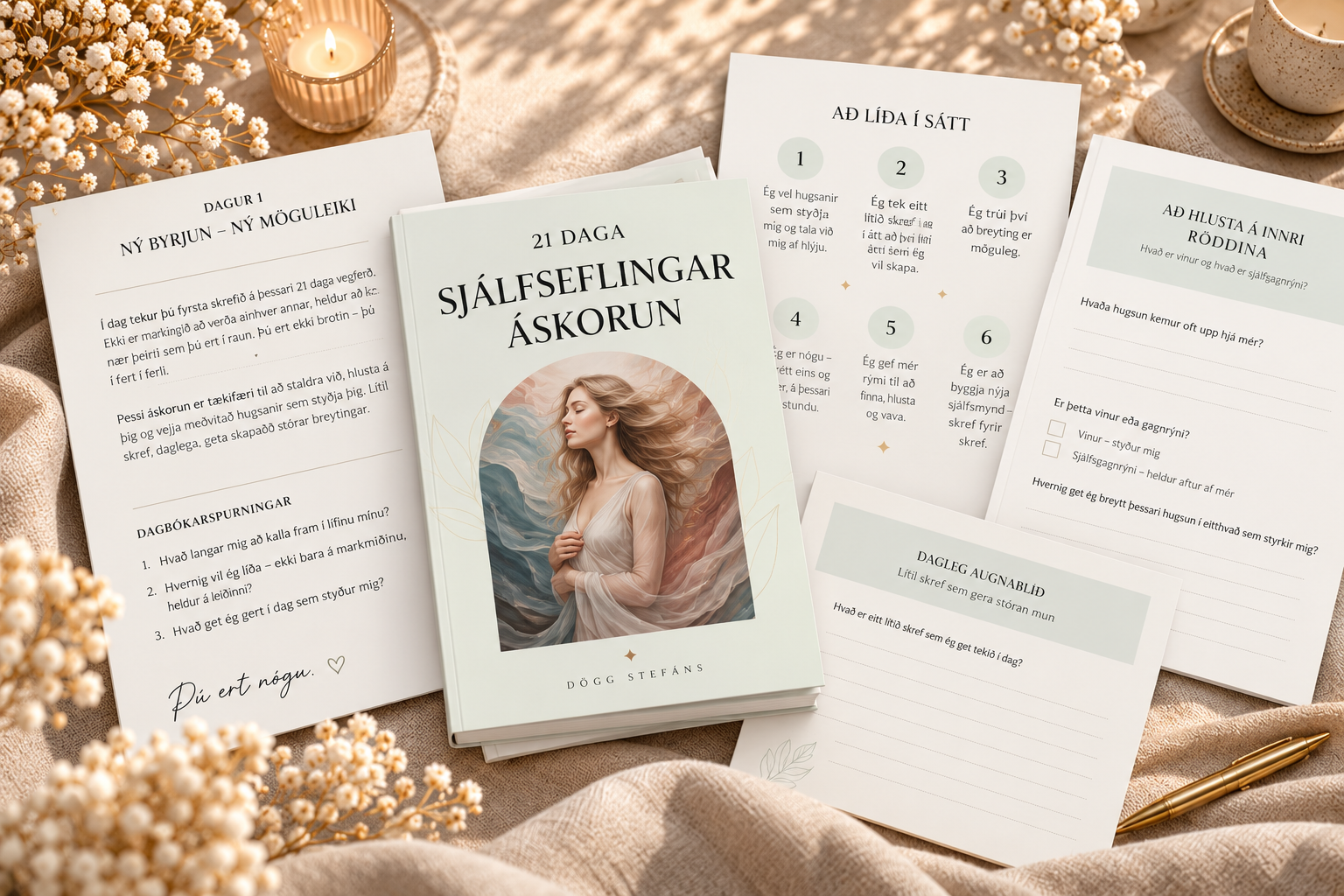 21 dags sjálfseflingaráskorun PDF og vinnublöð