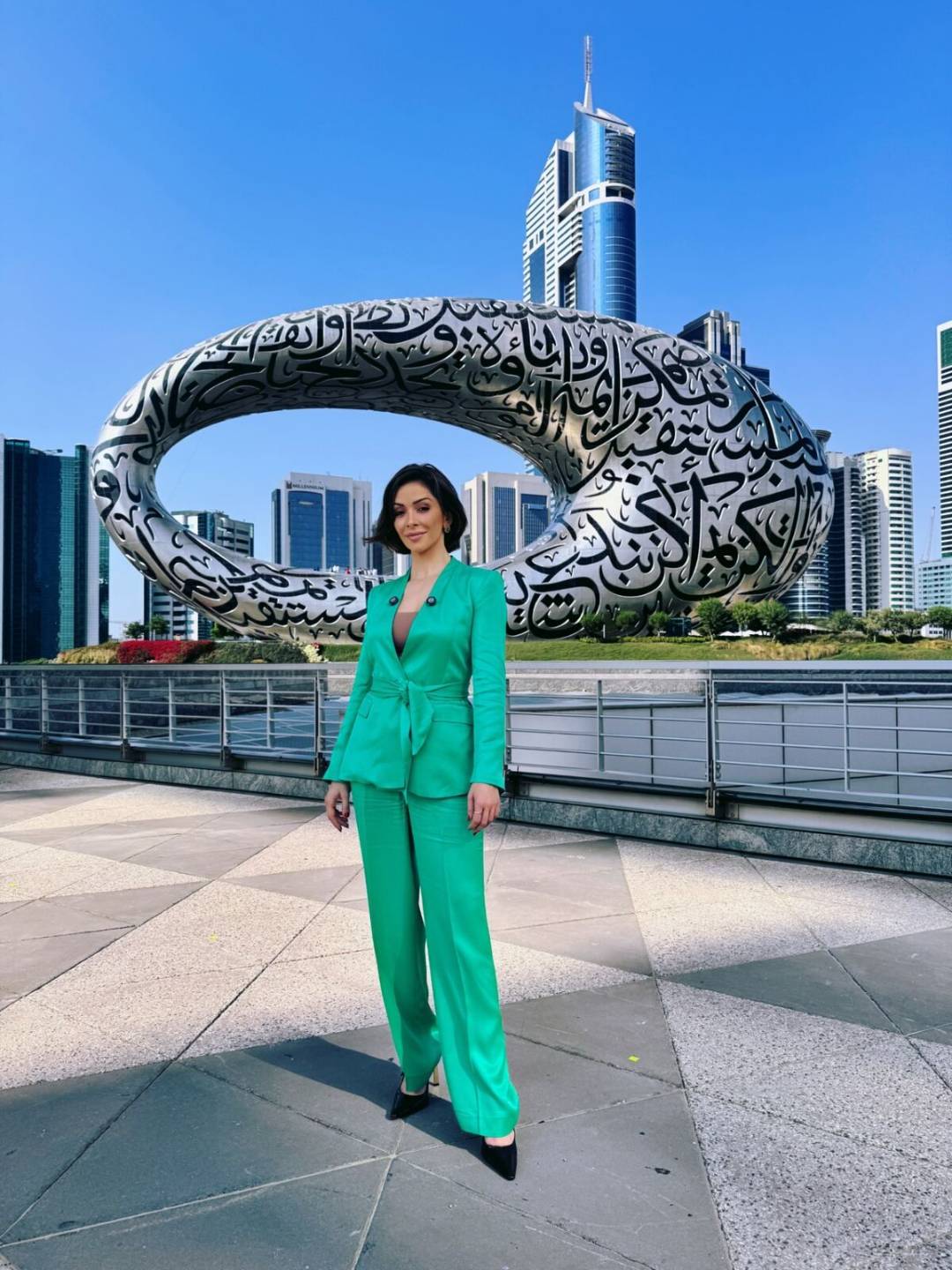 Mona Moayer at the Museum of the Future in Dubai