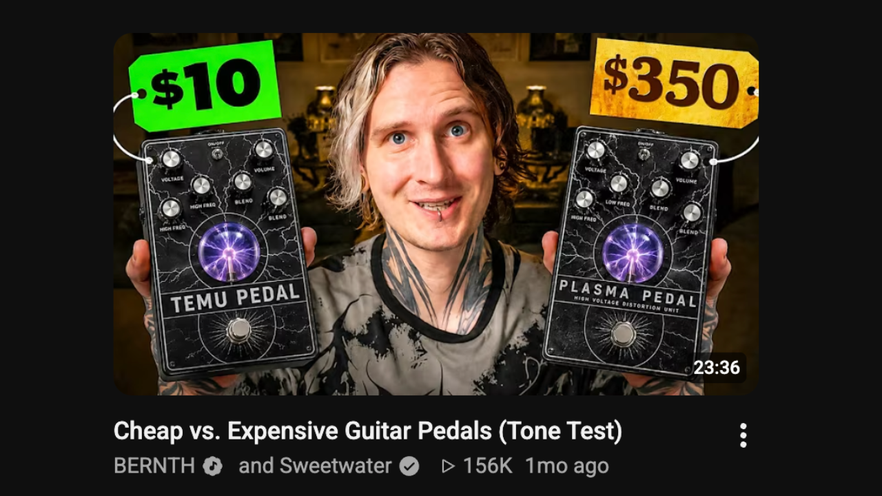 Guitar pedals comparison video