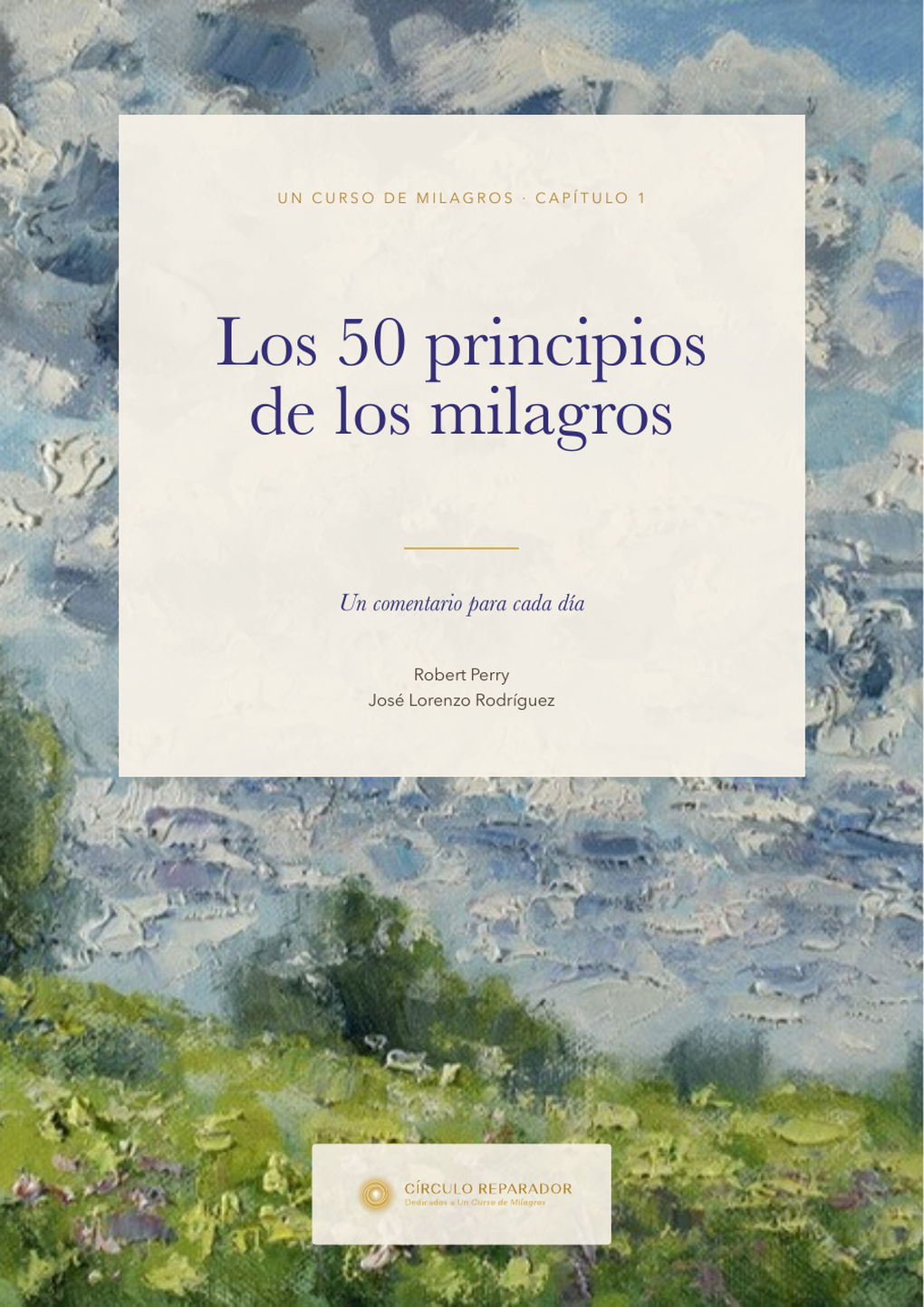Portada de la guía «Los 50 principios de los milagros»