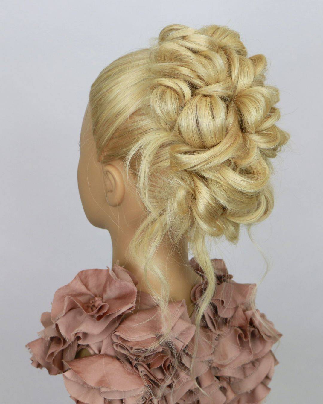 Updo with rhinestone pins
