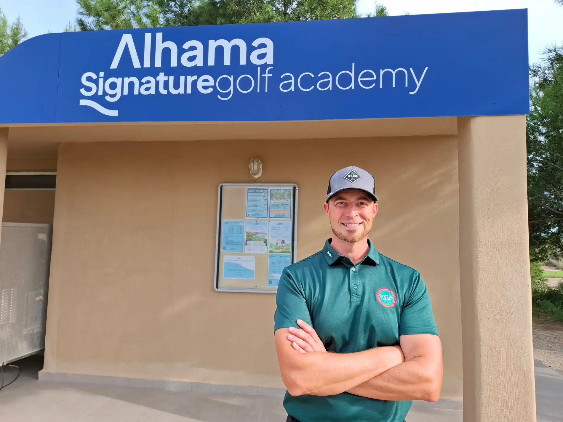 Roy Kullick outside Alhama Signature Golf Academy