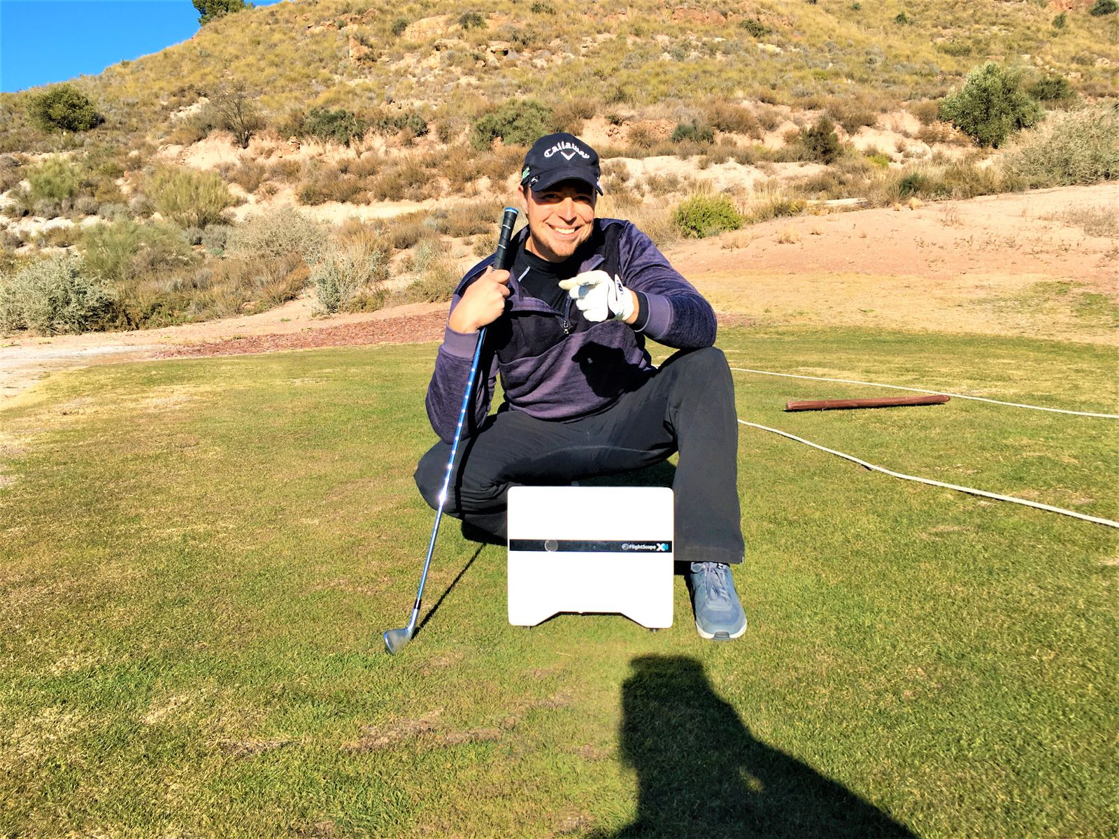 Using FlightScope on the practice ground.
