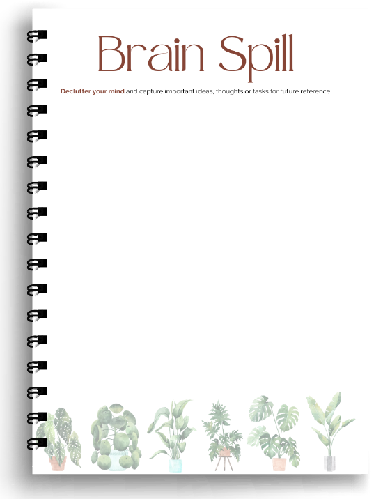 Brain Spill Planner Page