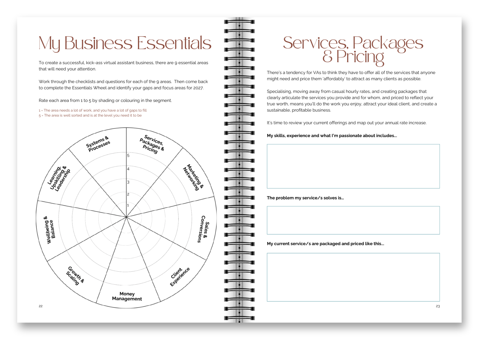 Business Essentials Planner Page