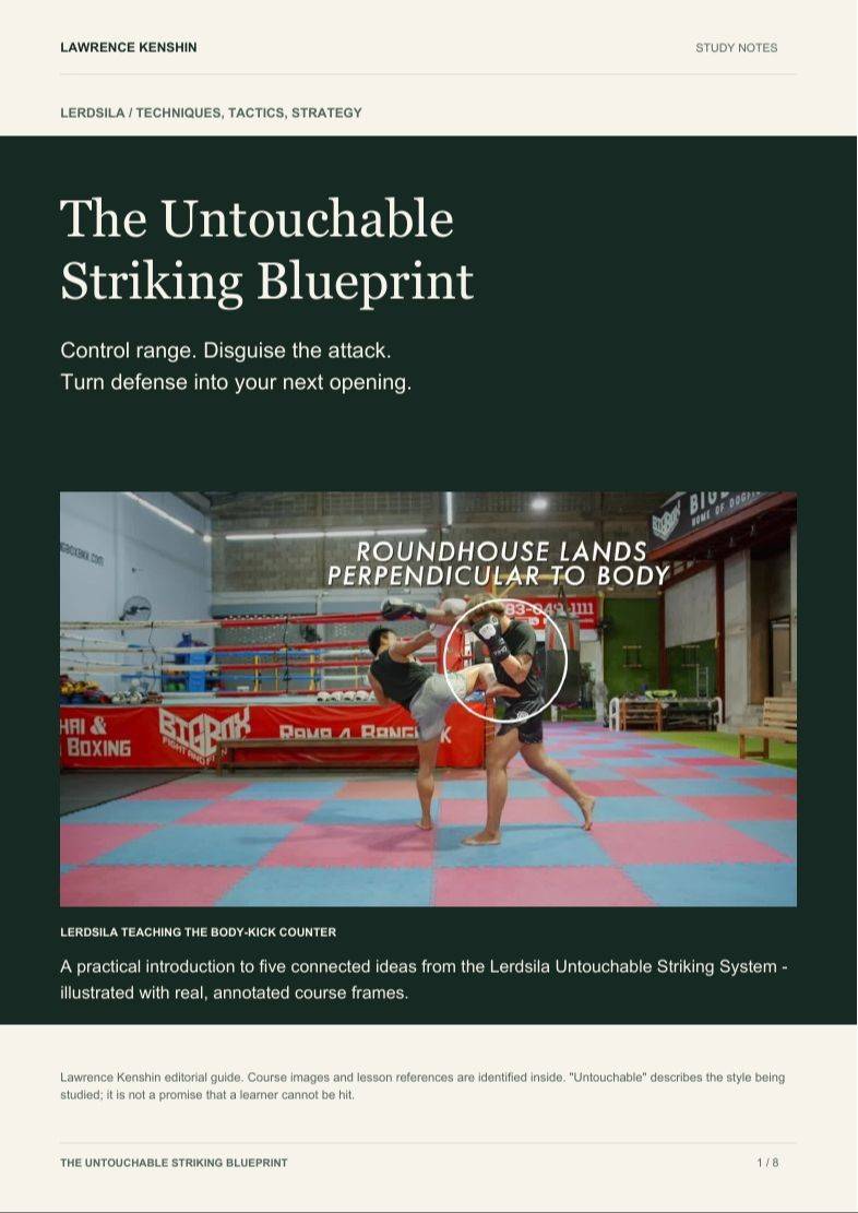 The Untouchable Striking Blueprint, illustrated with a genuine Lerdsila course photograph