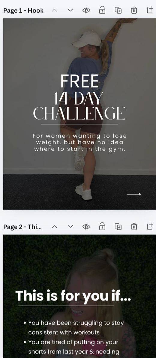 Canva challenge templates