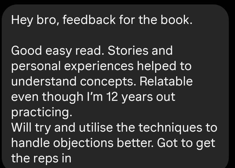 Clinician testimonial screenshot