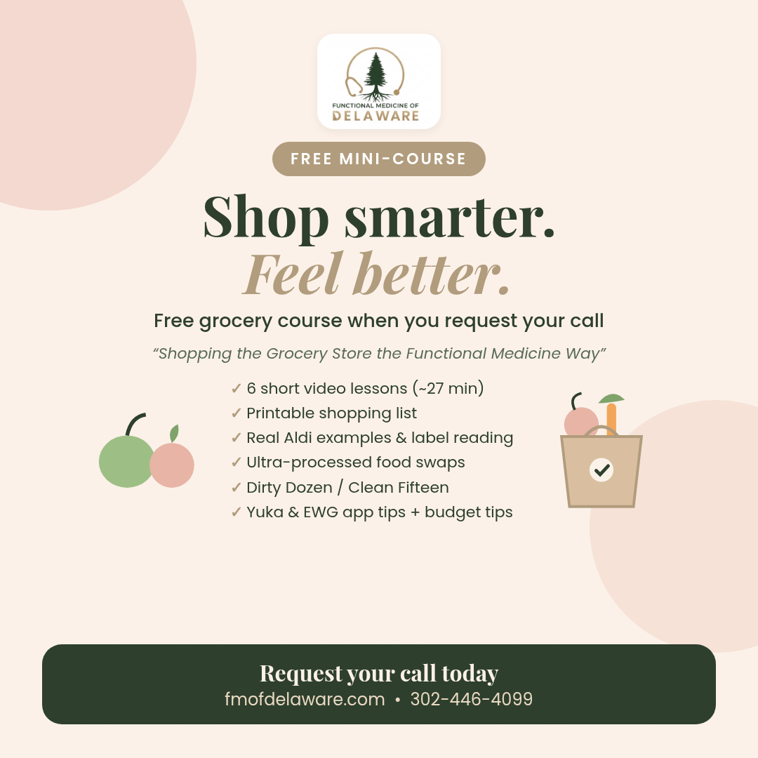 Free grocery course from Functional Medicine of Delaware