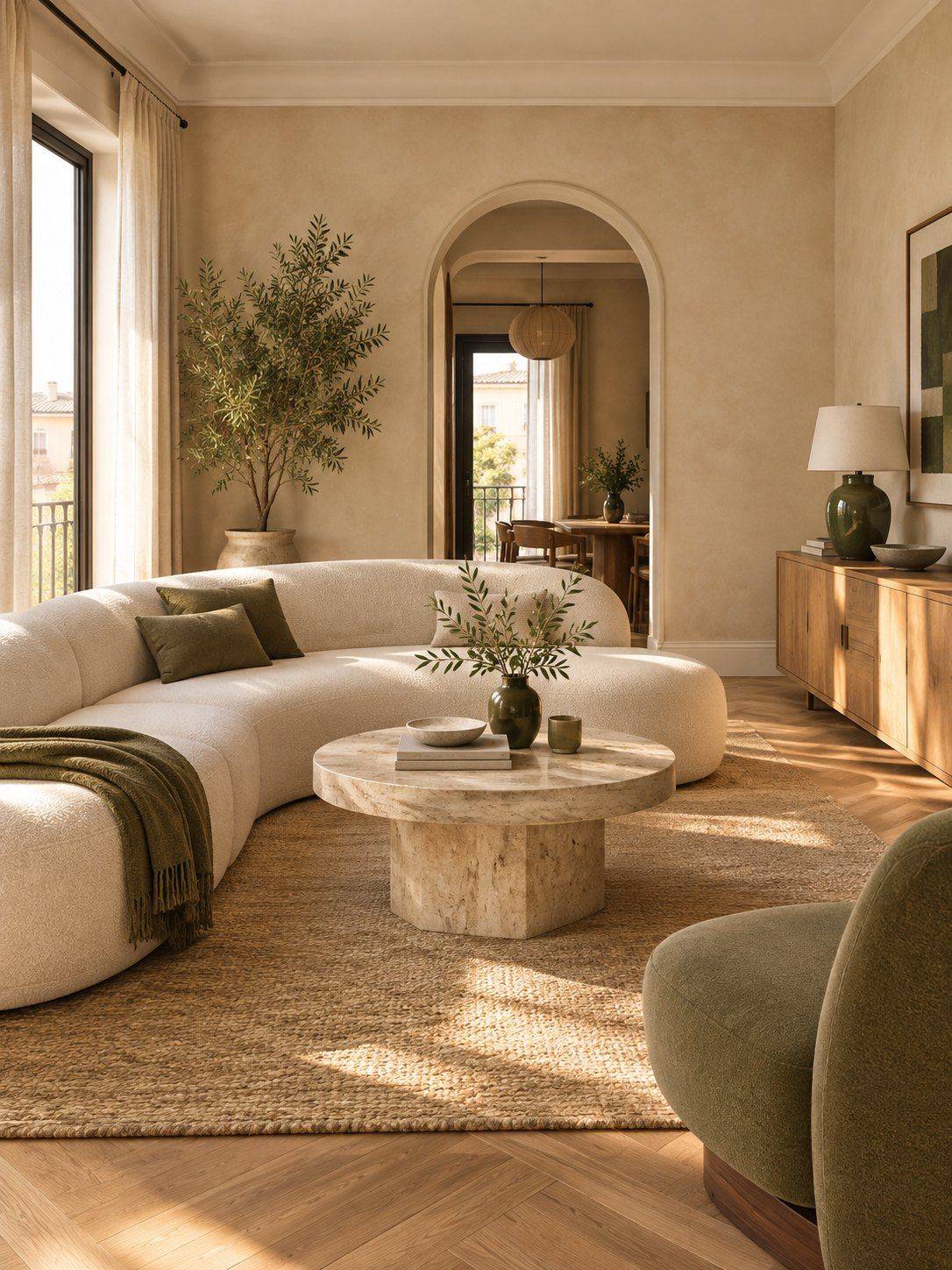Render de un salón generado con IA que envía un cliente