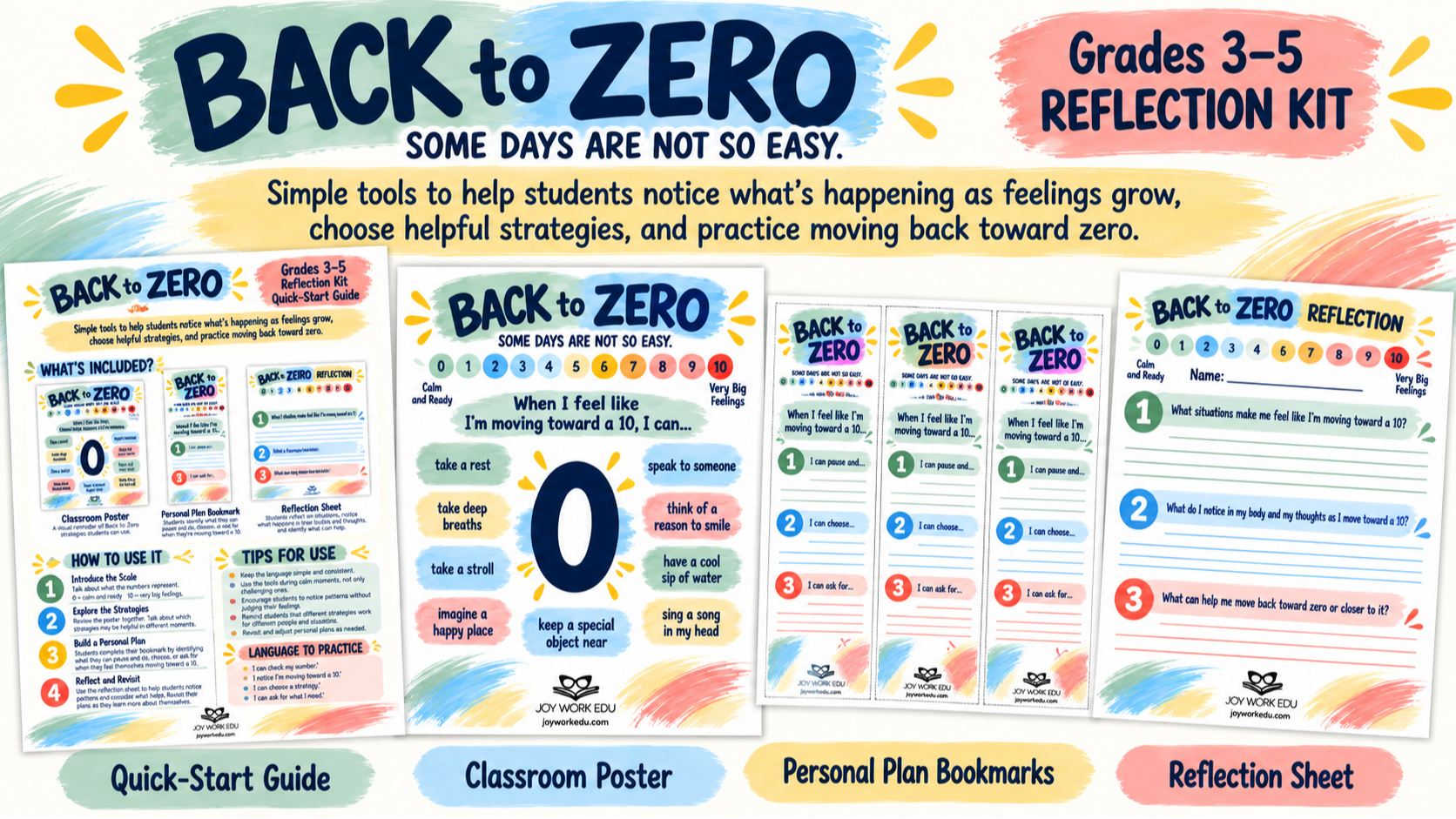 Back to Zero Reflection Guide Grades 3-5