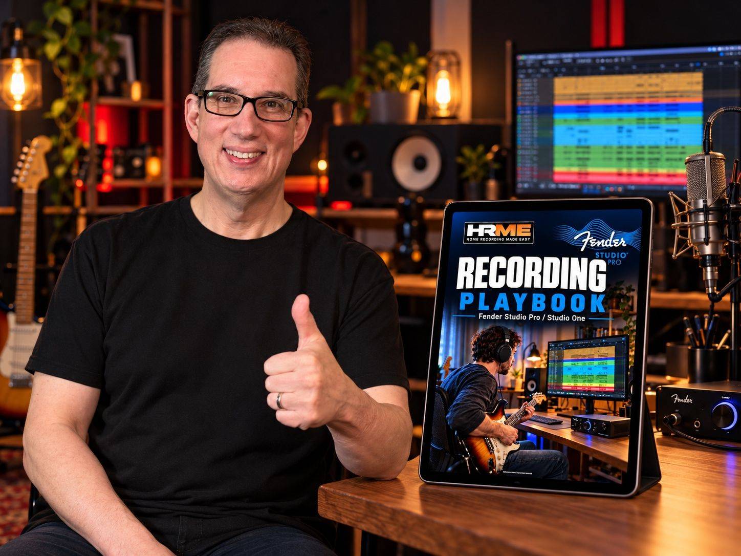 David Vignola with the Fender studio pro recording playbook
