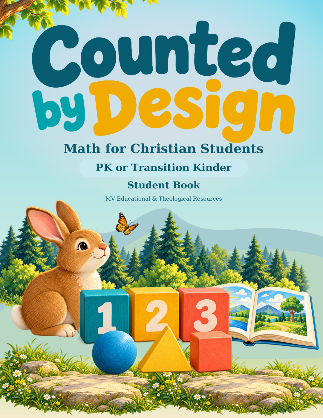 Counted by Design: Math for Christian Students — PK or Transition Kinder — Student Book front cover