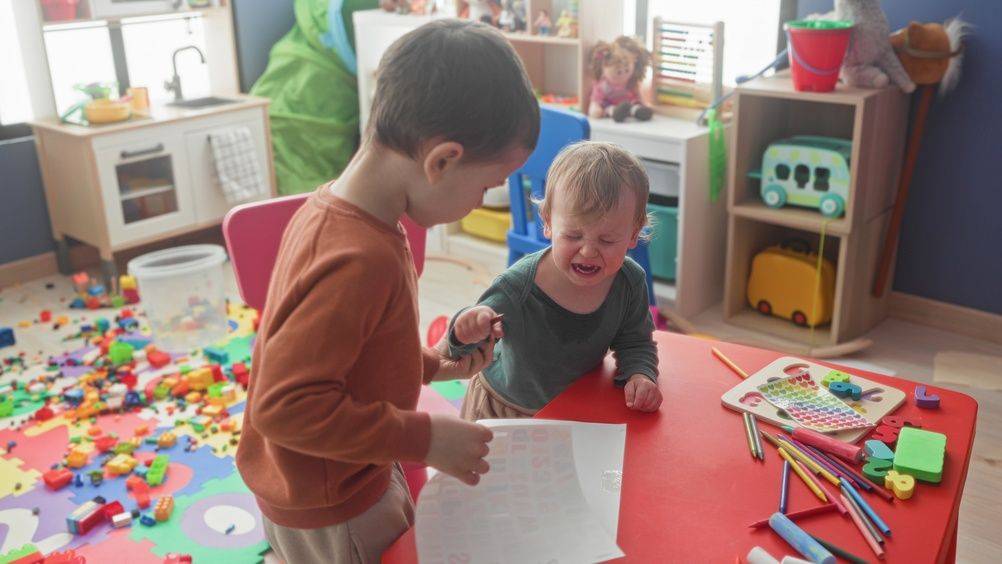Preschoolers sitting together