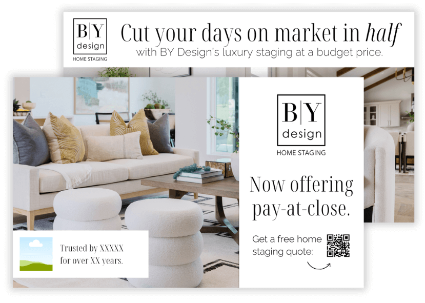 Customizable postcard template for real estate agents to provide with their clients