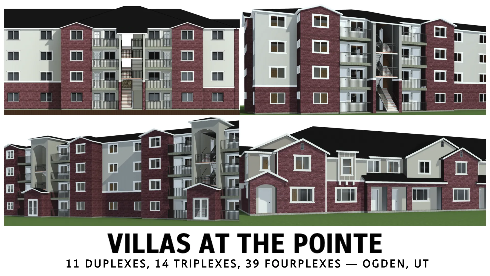 Villas at the Pointe is a master-planned 4plex community in Ogden, UT