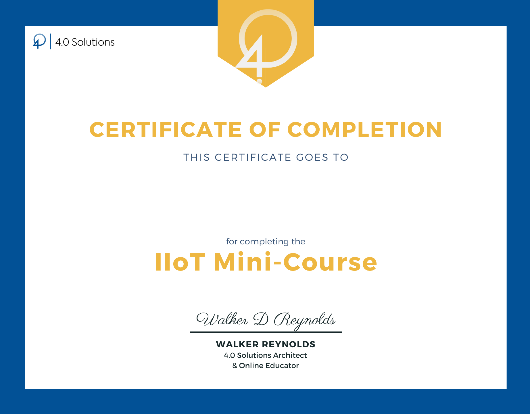 Take the IIoT Mini-Course