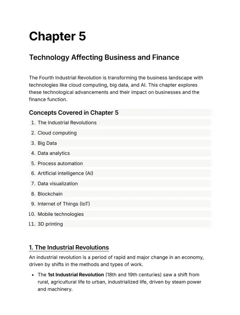 A page of Finntutors' exclusive E1 chapter notes