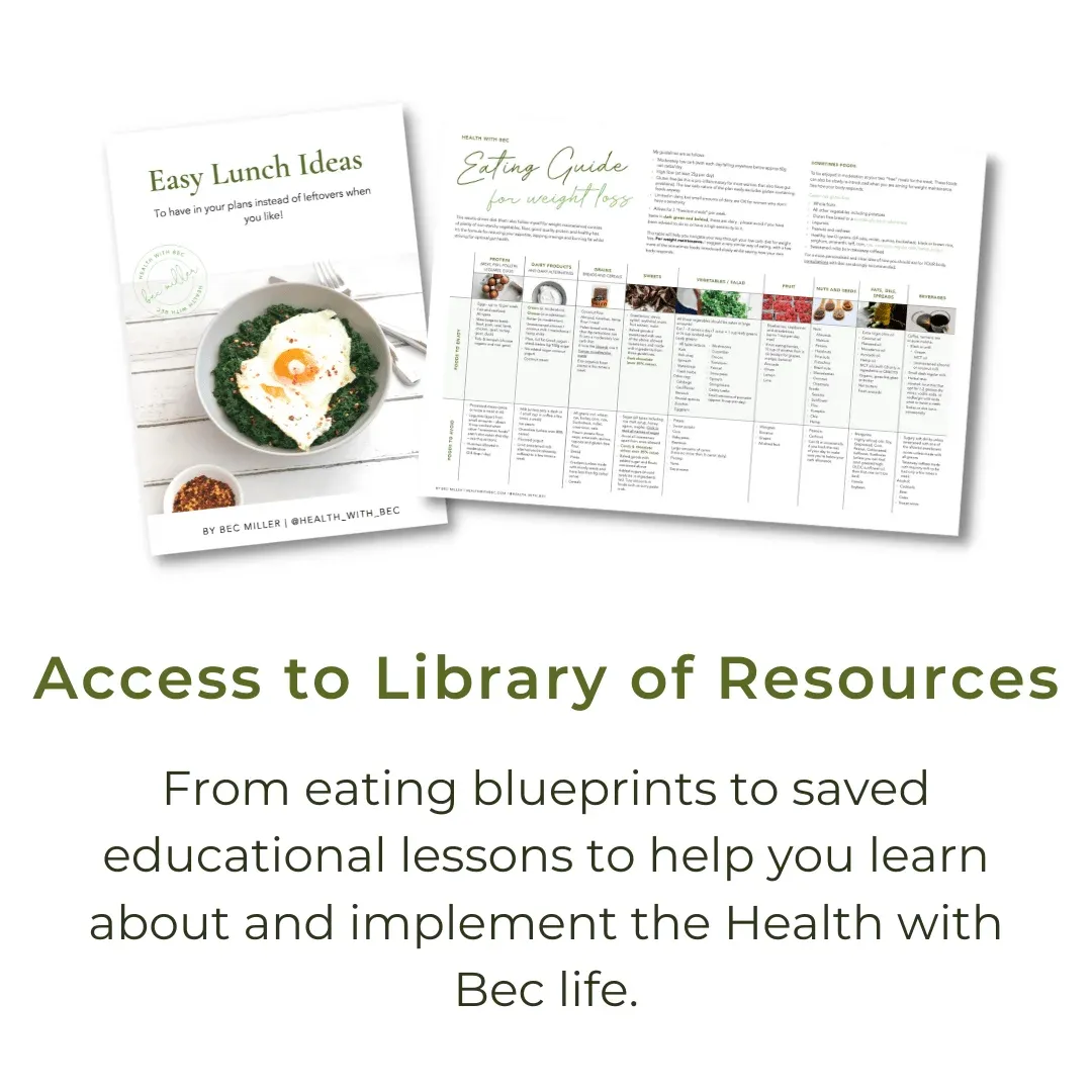 Health with Bec Access to Library of Resources