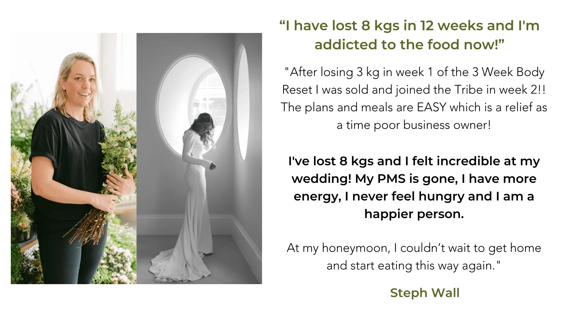 Health with Bec Tribe Member Transformation - Steph