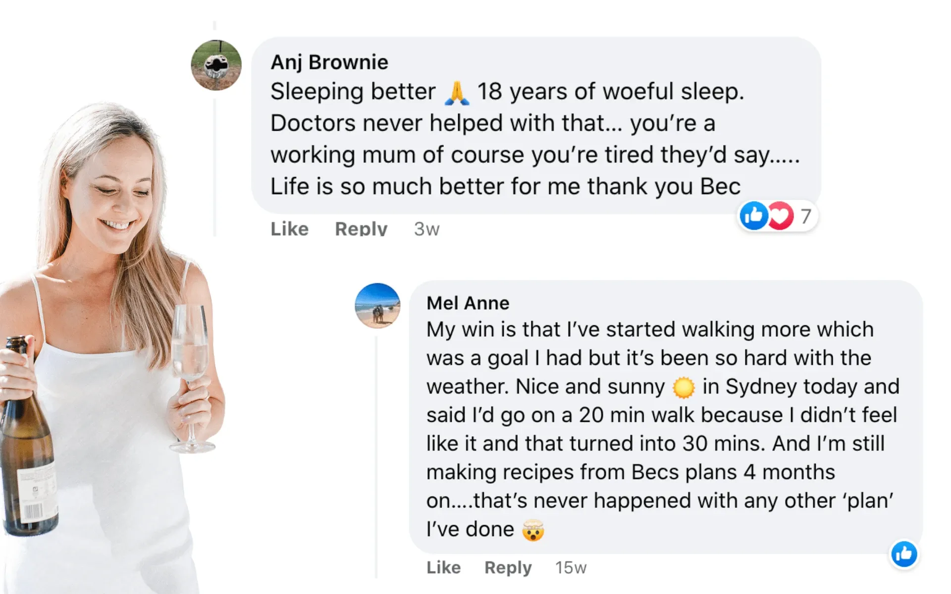 Health with Bec Tribe Testimonials