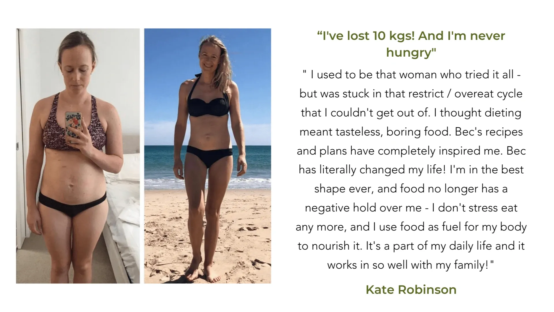 Health with Bec Tribe Member Transformation - Kate