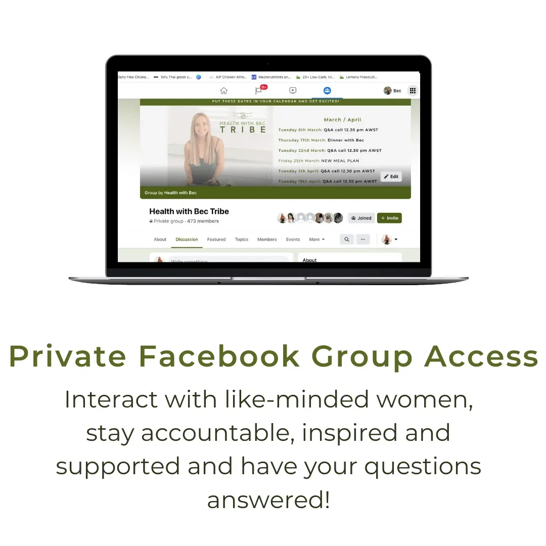 Health with Bec Facebook Group Access