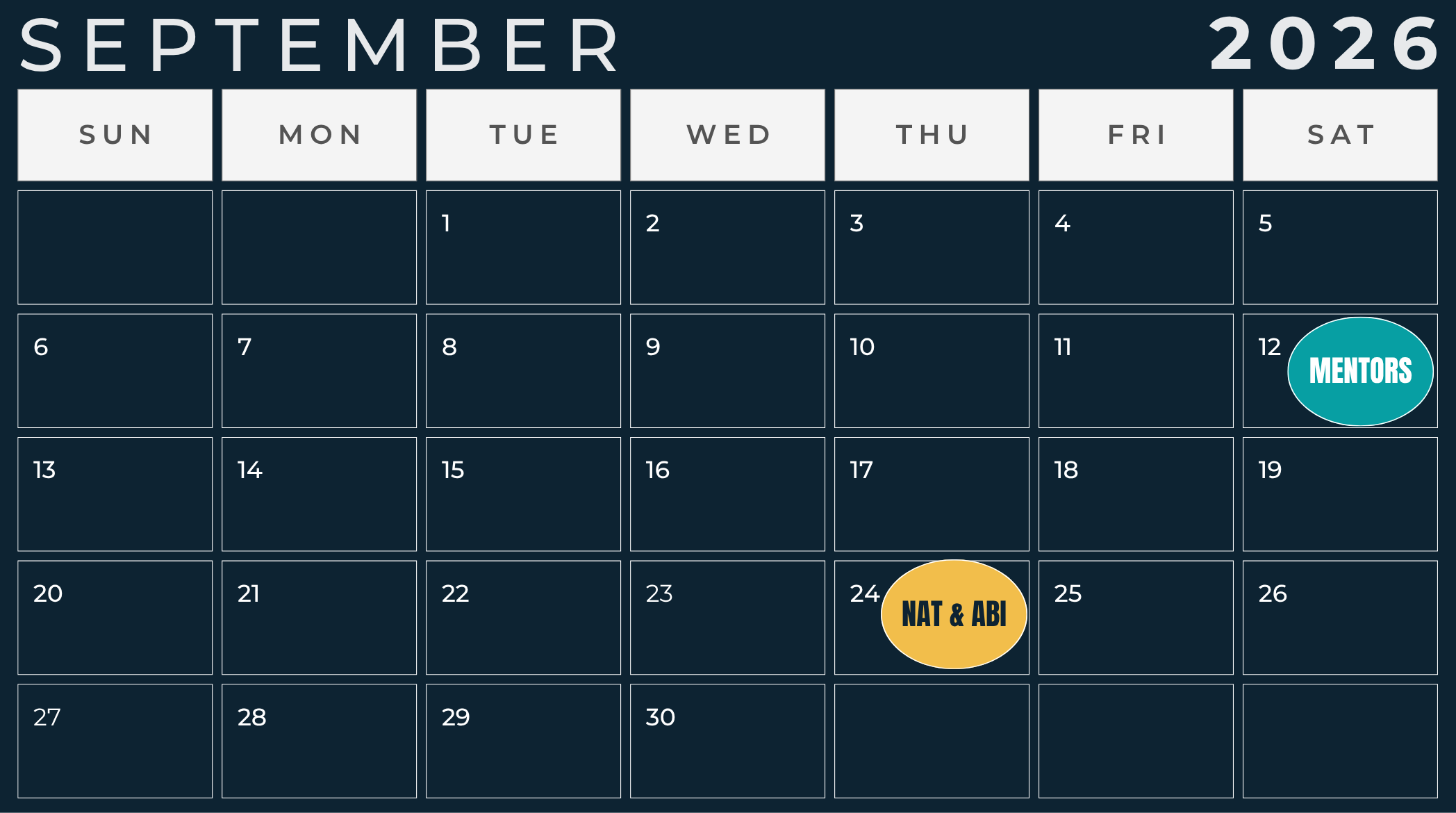 September calendar