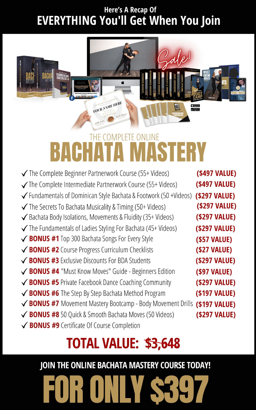 The Complete Bachata Mastery Course Online Price