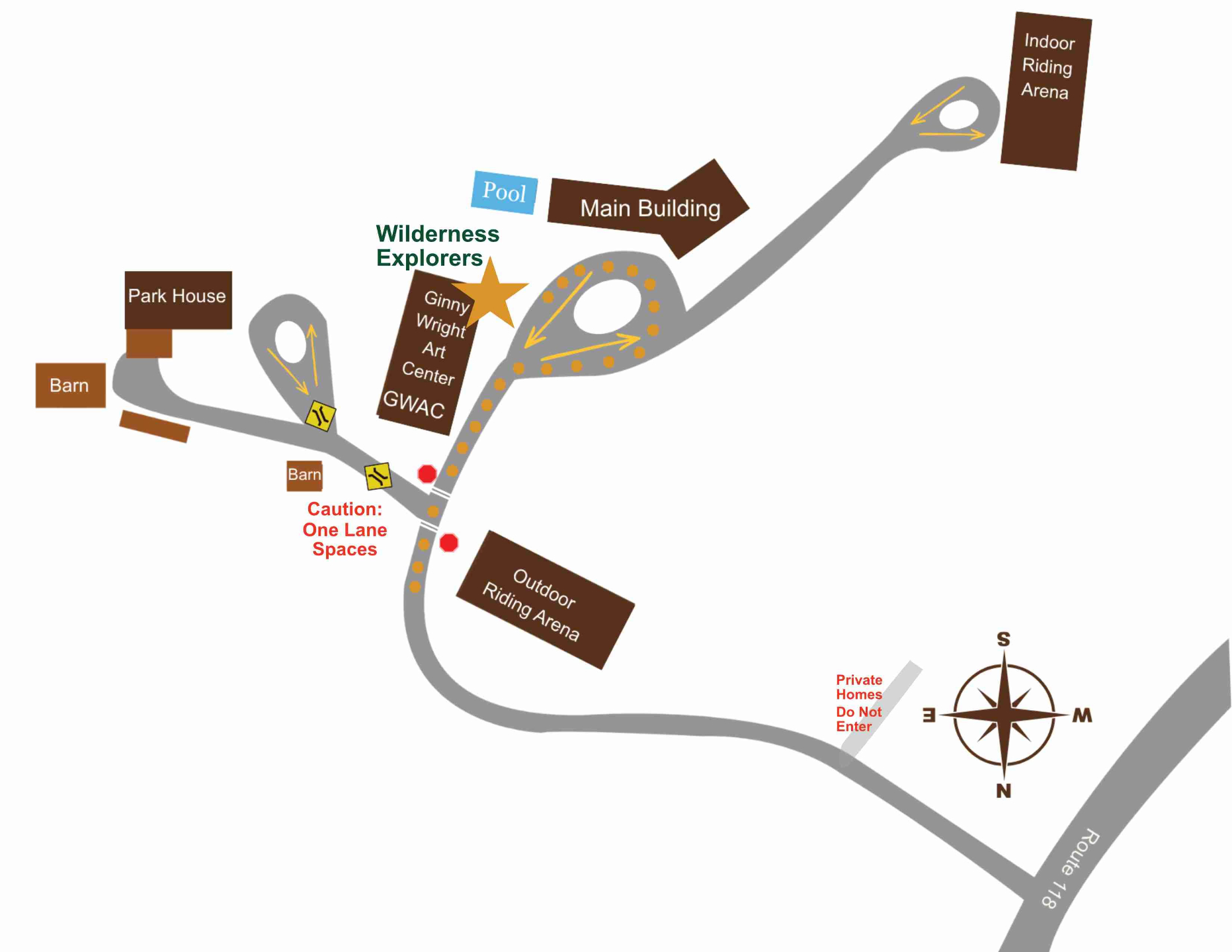 Wilderness Explorers Carpool Map