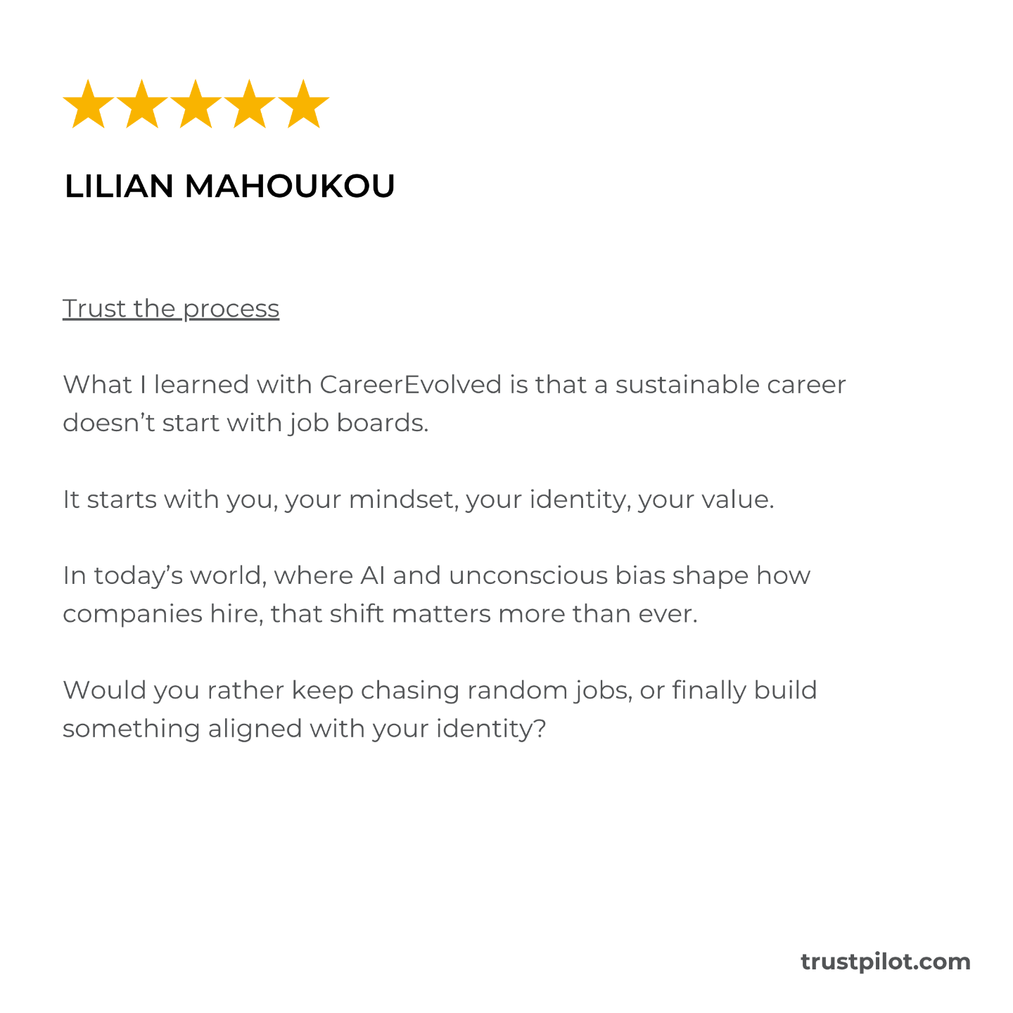 Career Evolved Reviews Trust Pilot