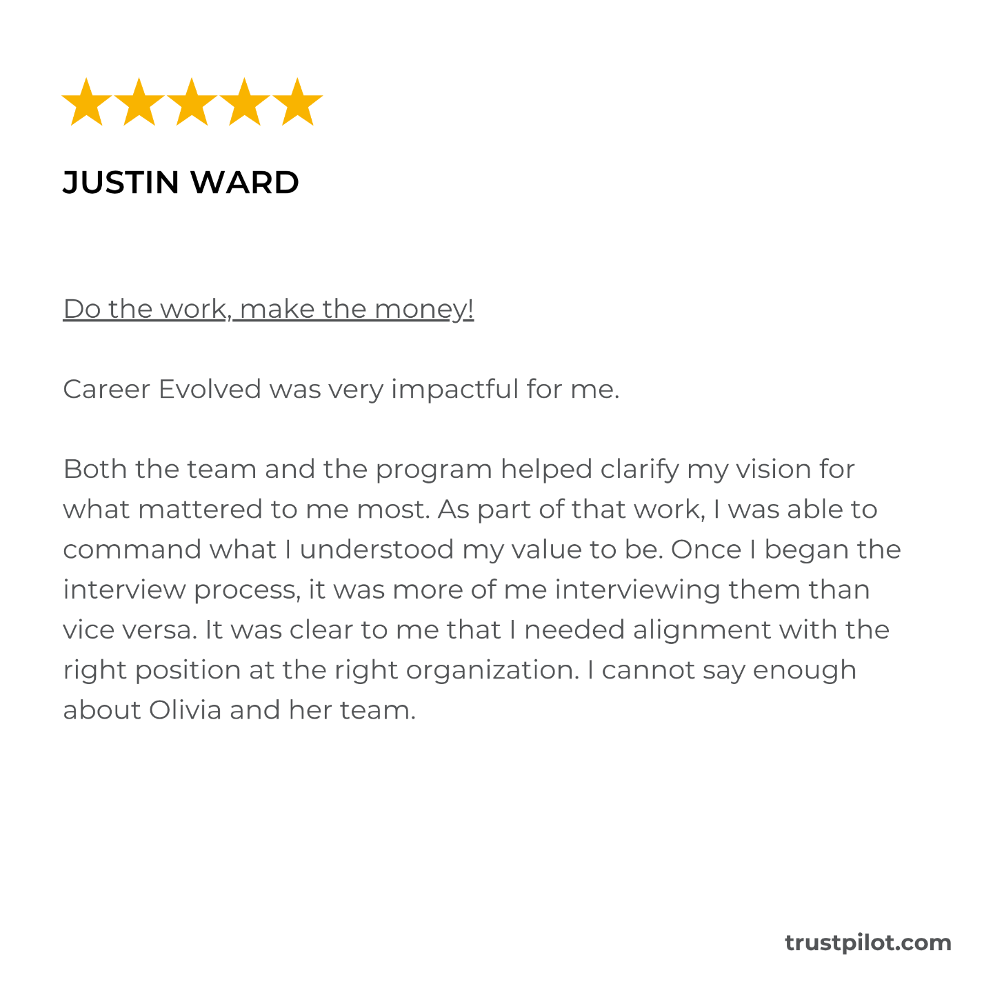 Career Evolved Reviews Trust Pilot