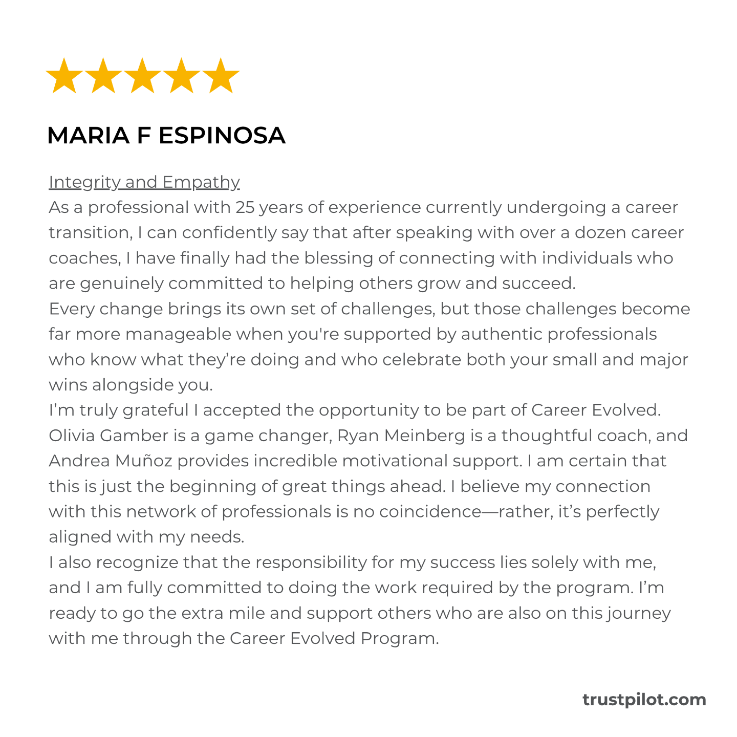 Career Evolved Reviews Trust Pilot