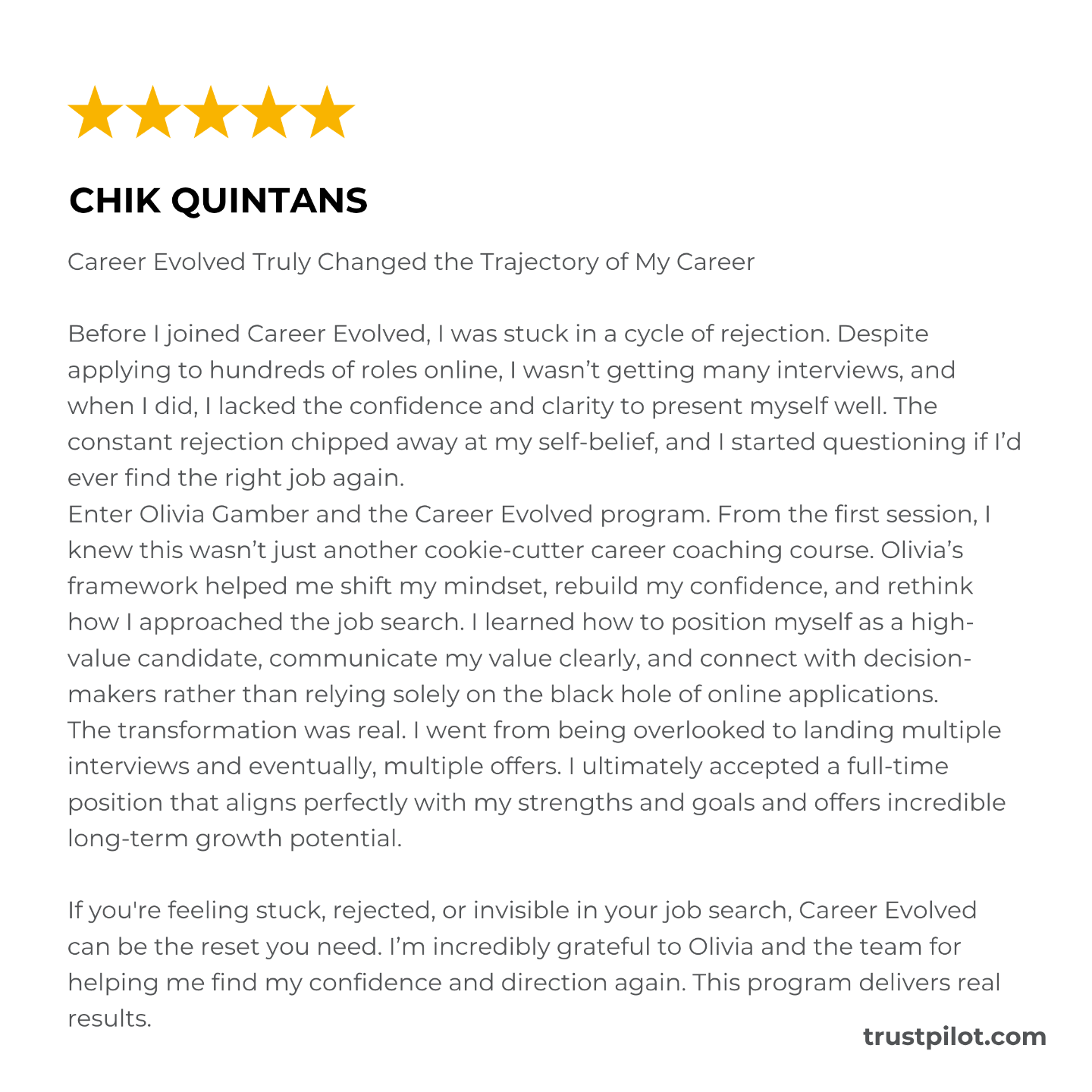 career evolved reviews complaints