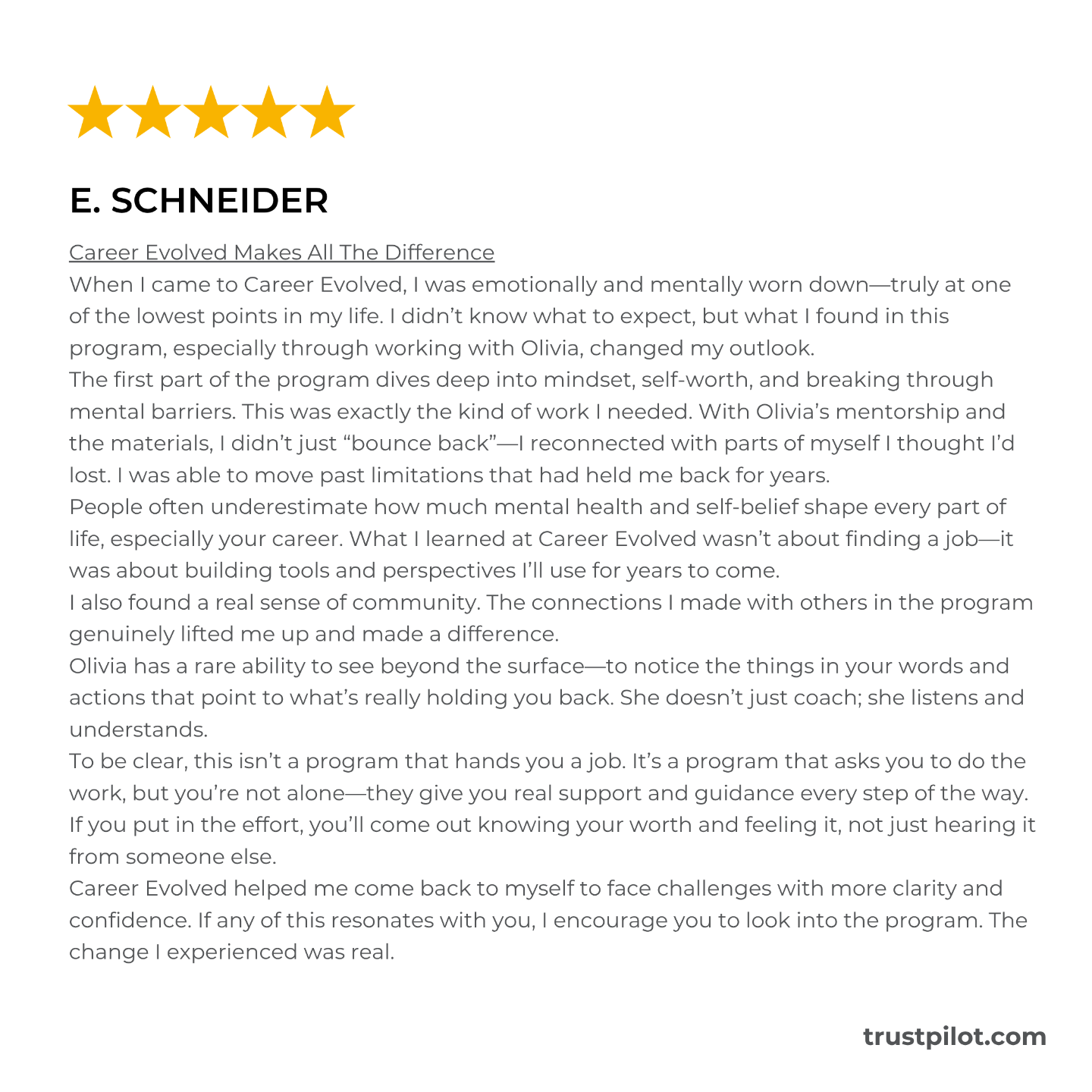 career evolved reviews complaints