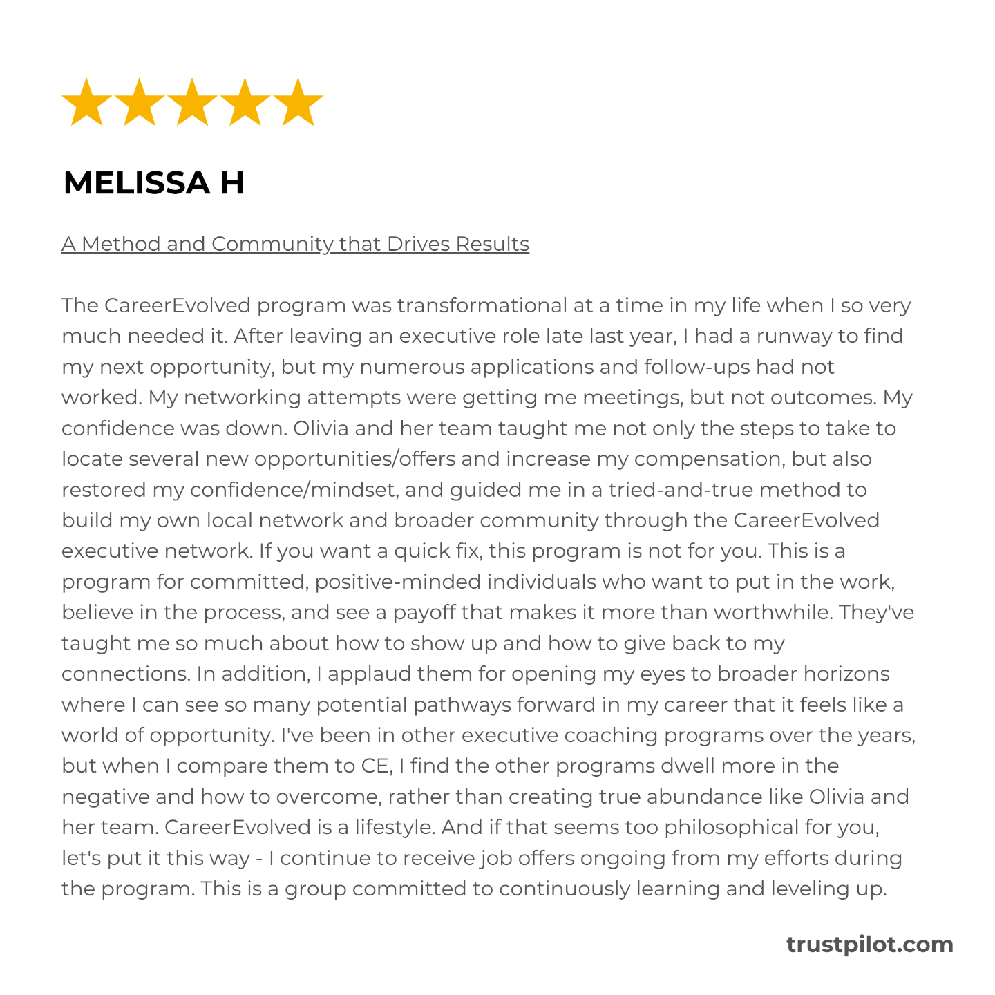 career evolved reviews complaints