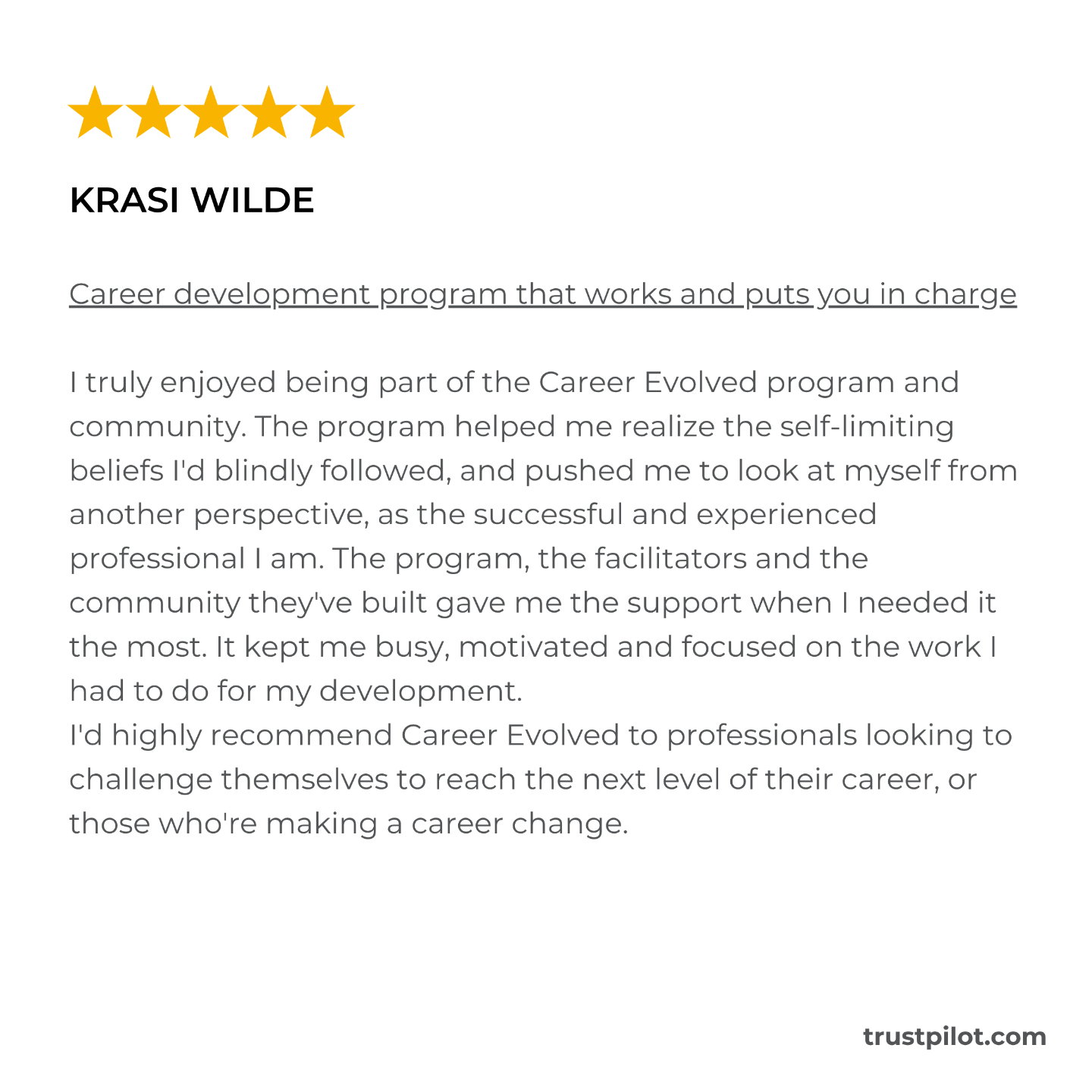 career evolved reviews complaints