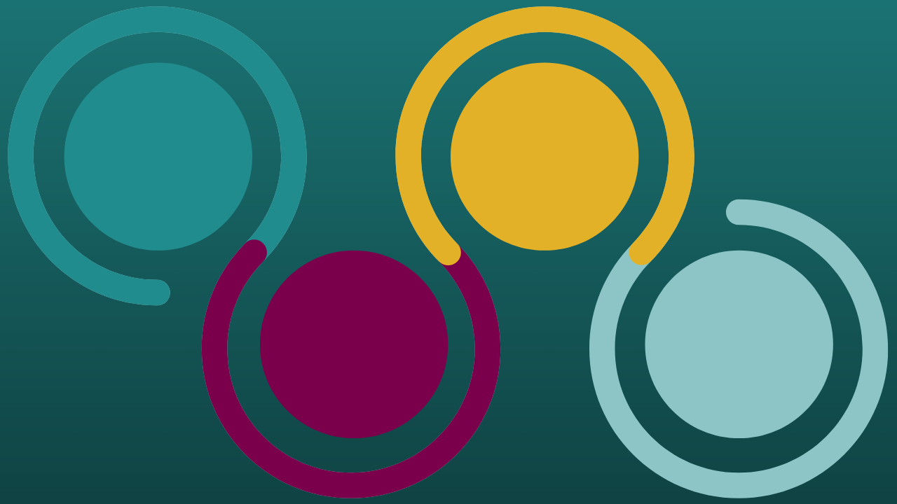 Graphic with colourful interlinking circles