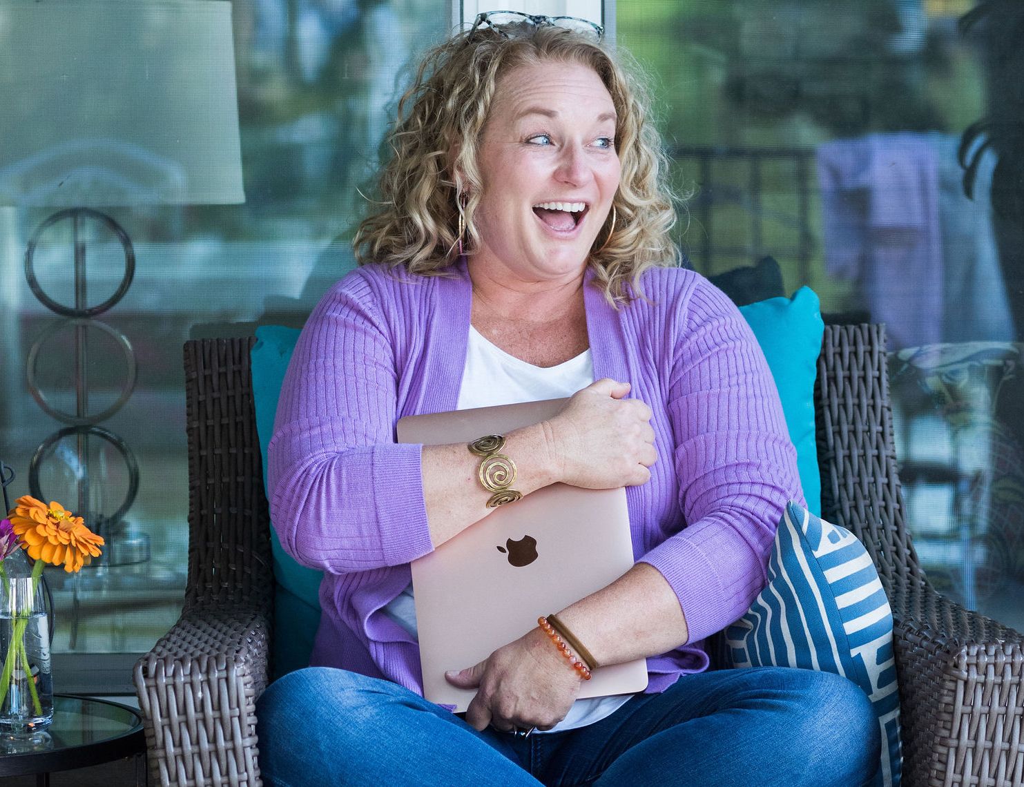 Jen Liddy, Brand Voice & Messaging Strategist, smiling at the camera