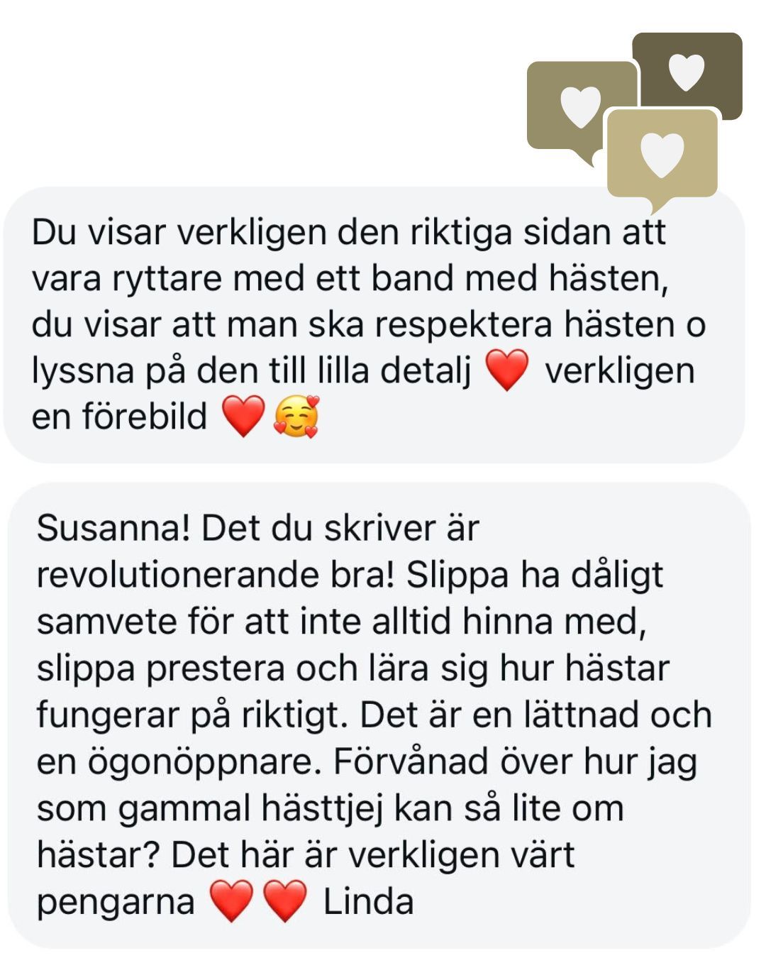Recension som säger: Bara gör´t! Världens bästa flock med en underbar Susanna som alltid tar sig tid att hjälpa med de frågor, funderingar, eller utmaningar man har 