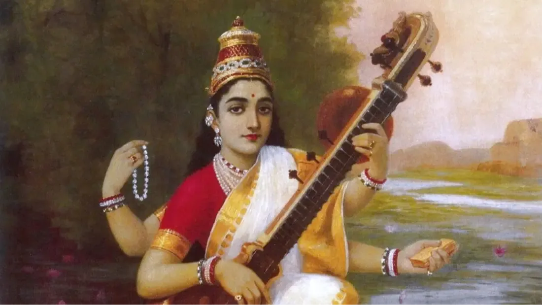 Painting of Goddess Saraswati Devi