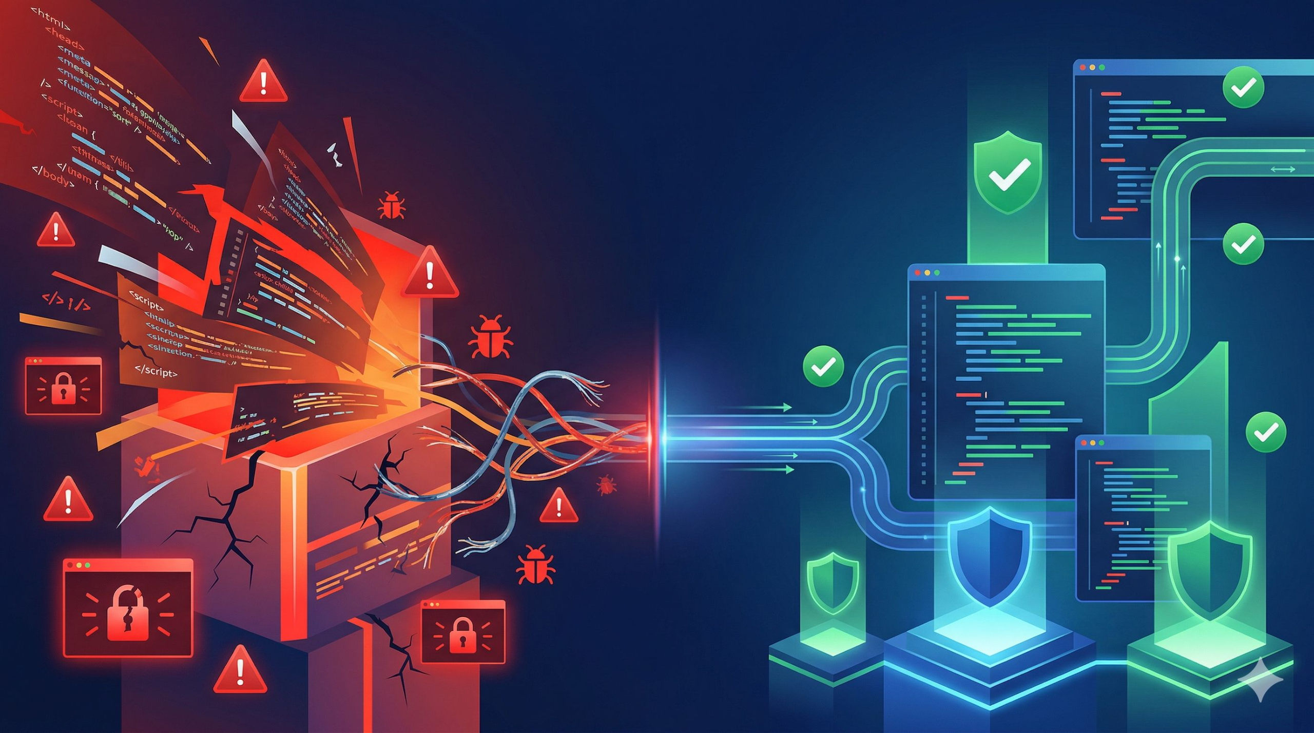 AI coding chaos vs reliable production — hero illustration