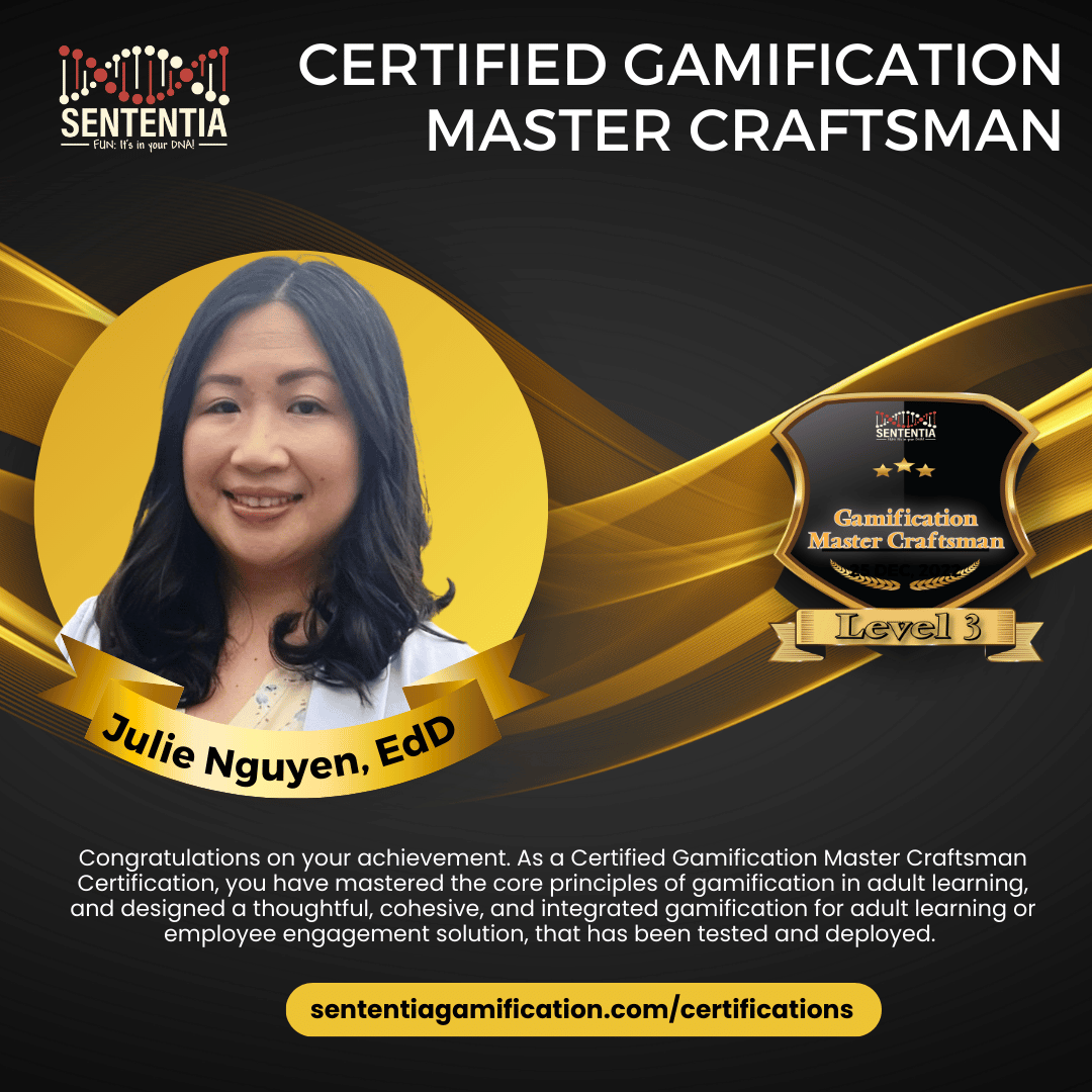Shane Yan Sententia Certified Gamification Master Craftsman