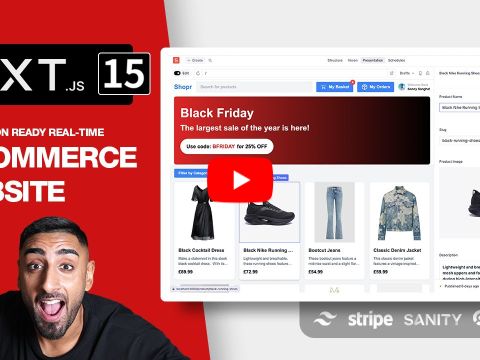 🔴 Let's build a Full Stack E-Commerce App with NEXT.JS 15 (Sanity, Stripe, Clerk, Tailwind, TS)