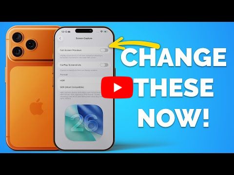 iOS 26 Settings to change NOW! (Important!)