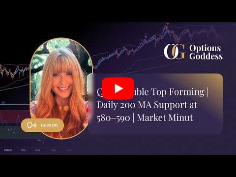 QQQ Double Top Forming | Daily 200 MA Support at 580-590 | Market Minute