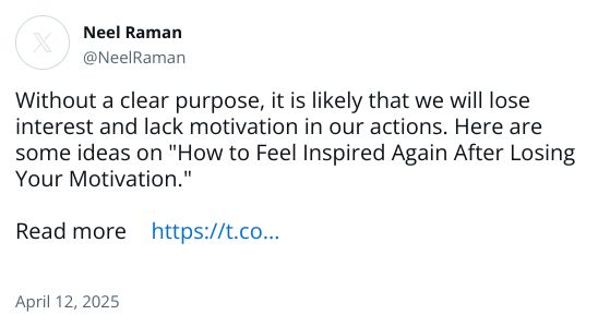 Without a clear purpose, it is likely that we will lose interest and lack motivation in our actions. Here are some ideas on 
